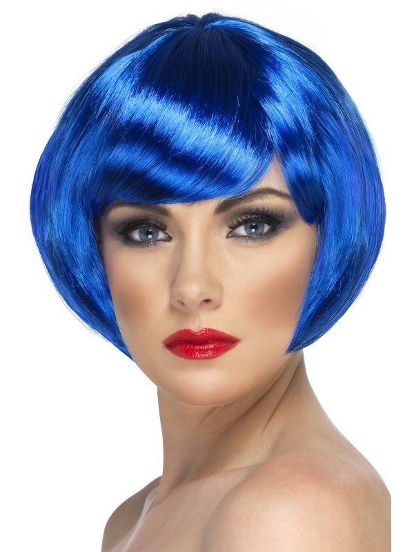 Pruik babe kort blauw afbeelding