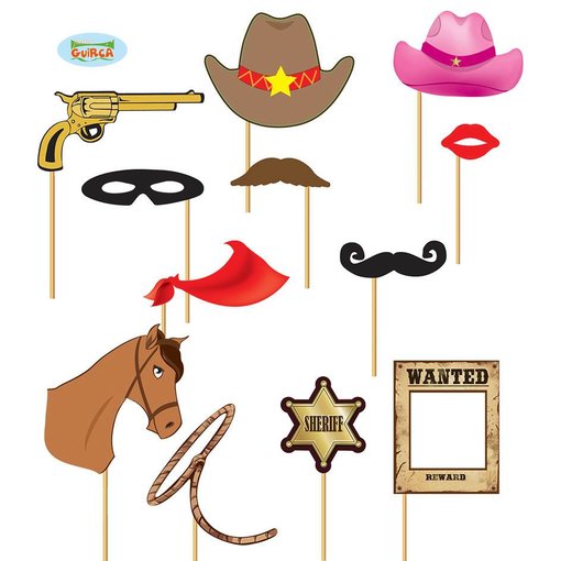 Photo booth props Cowboy 12st