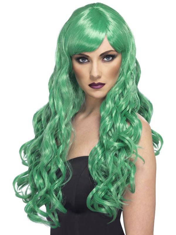 Desire pruik lang groen afbeelding