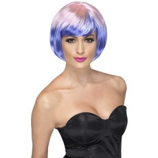 Funky pruik babe paars/roze