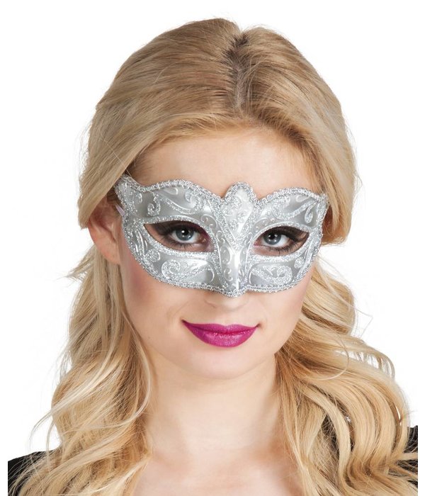 Oogmasker Feline zilver