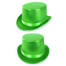 Hoge hoed metallic groen