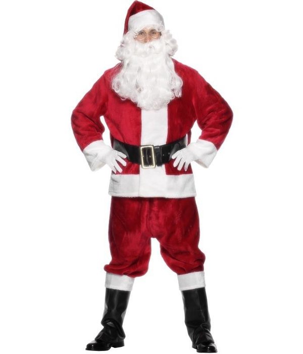 Kerstmanpak pluche luxe