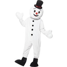 Sneeuwman mascotte pak