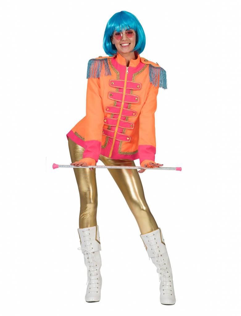 Neon Beatles jas dames oranje afbeelding