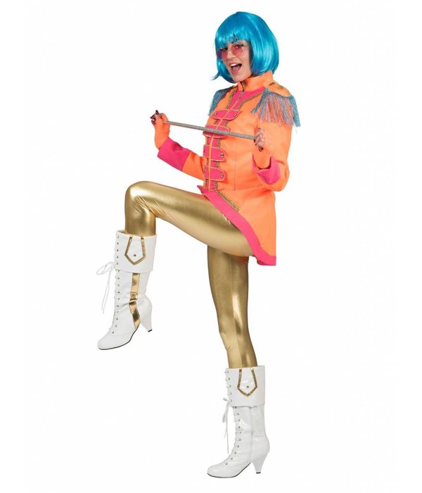 Neon Beatles jas dames oranje