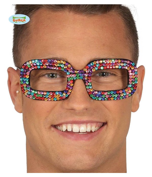 Disco Bril multikleur glinsterend