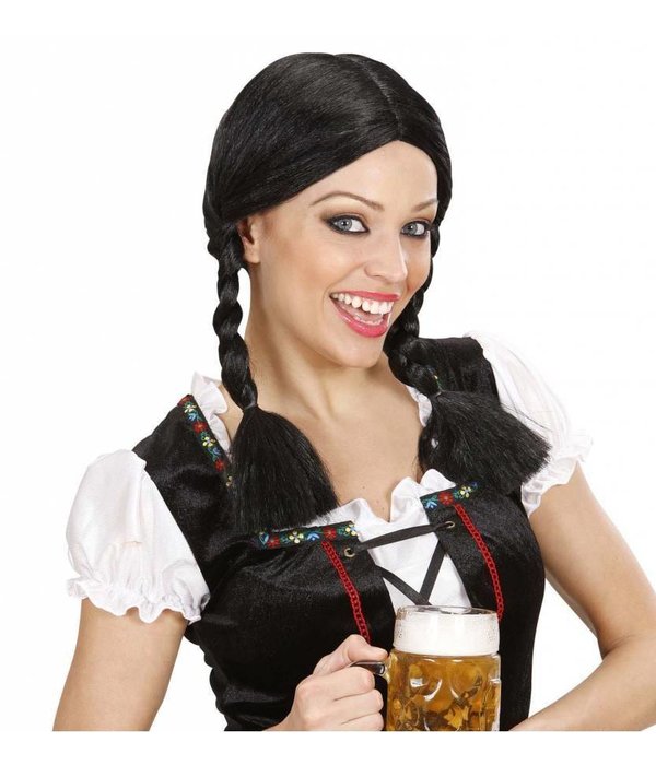 Pruik apres ski zwart