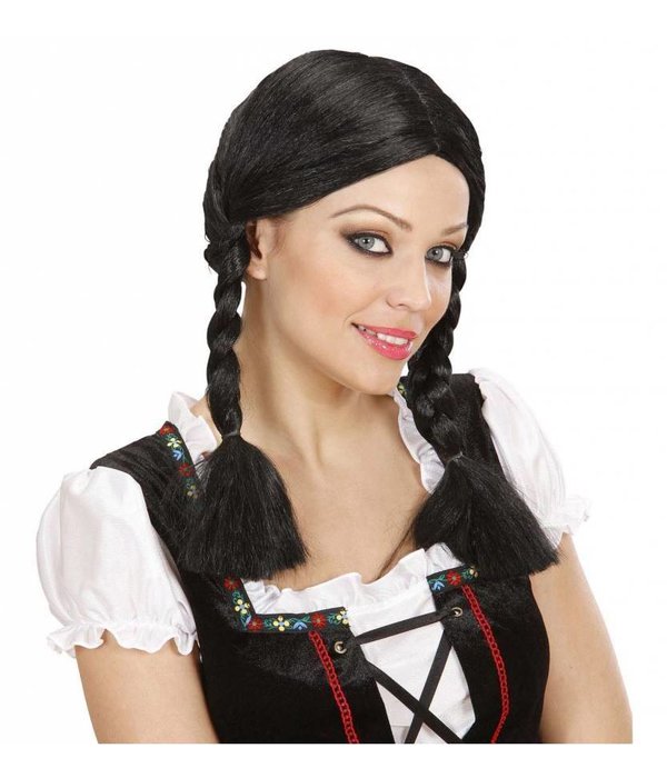 Pruik apres ski zwart