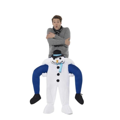 Gedragen door sneeuwman kostuum