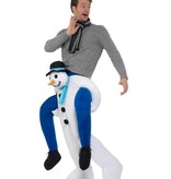 Gedragen door sneeuwman kostuum