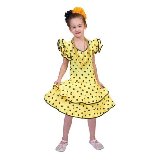 Flamenco Jurk Kind Geel Spaans