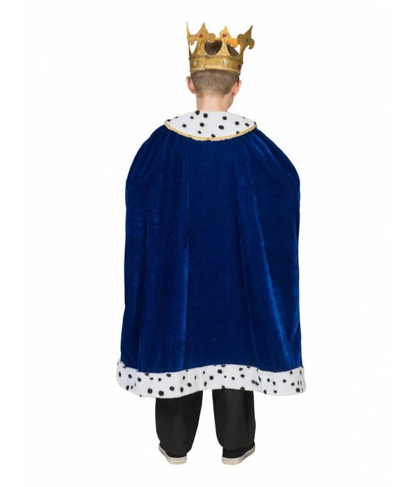 Koningsmantel kind blauw