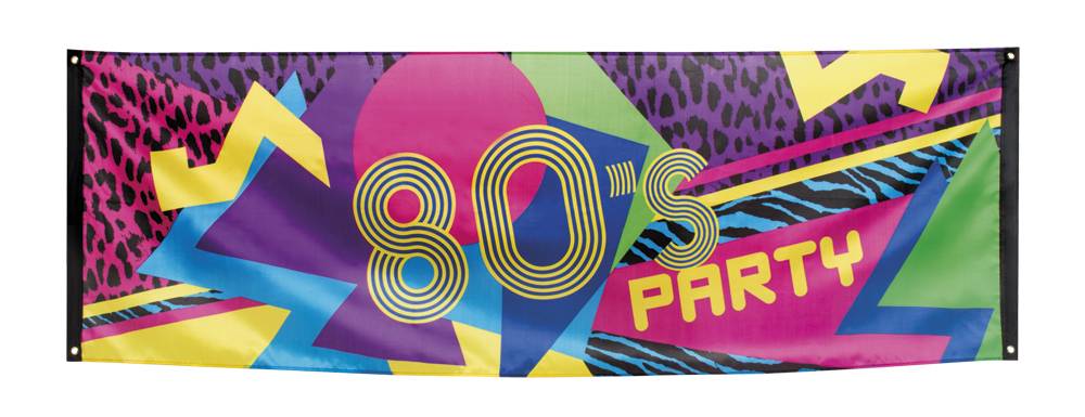 Banner 80&apos; disco party afbeelding
