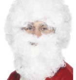 Kerstmannen pruik met baard