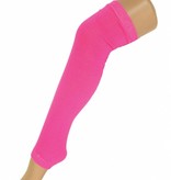 Fluor roze Beenwarmers 60cm