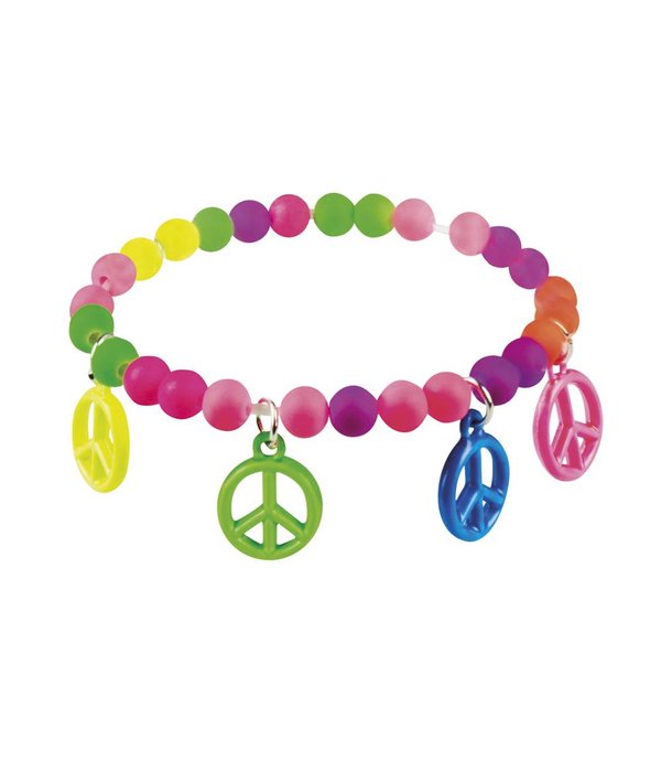 Hippie armbandje neon