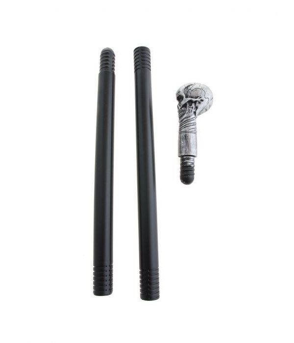 Wandelstok pvc met doodskop