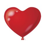 Hartjes ballonnen rood 8 stuks