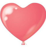 Hartjes ballonnen roze 8 stuks
