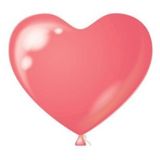 Hartjes ballonnen roze 8 stuks