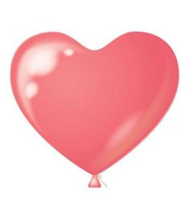 Hartjes ballonnen roze 8 stuks
