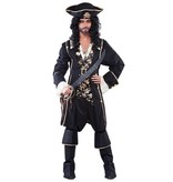 Piratenkostuum zwart/goud man