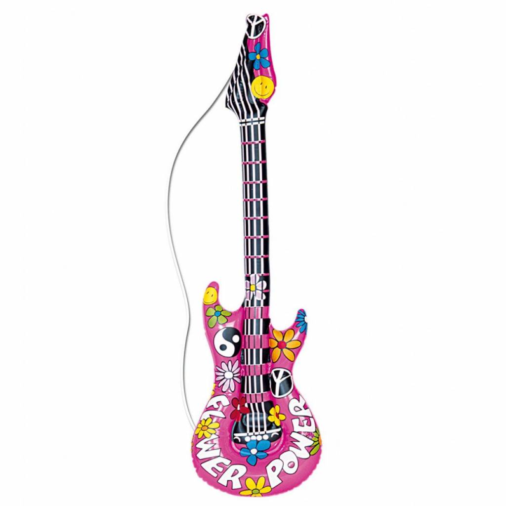 Opblaasbare hippie gitaar 105 cm