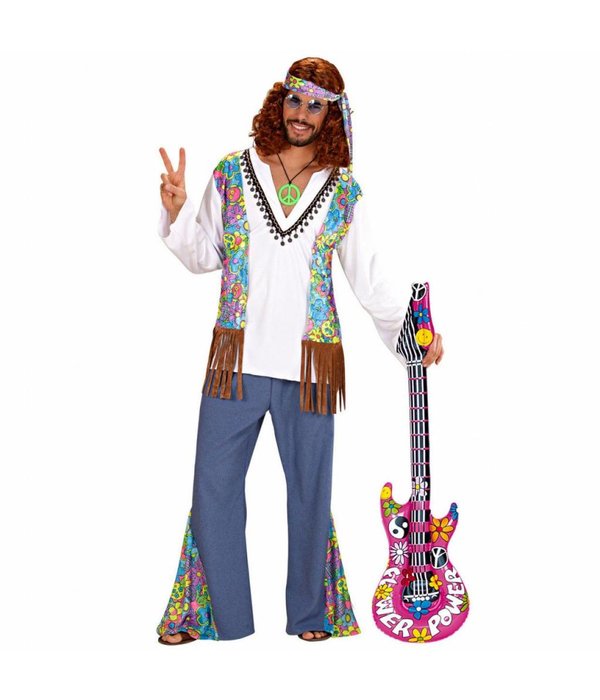 Opblaasbare hippie gitaar 105 cm