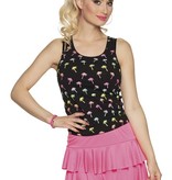 Mini rokje neon roze ruffles