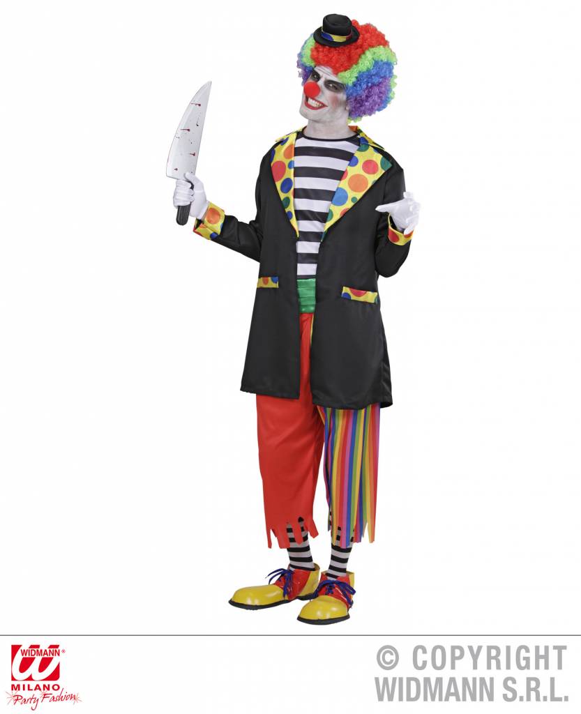 Kwaadaardige Clown kostuum man