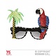 Bril papegaai en palmboom