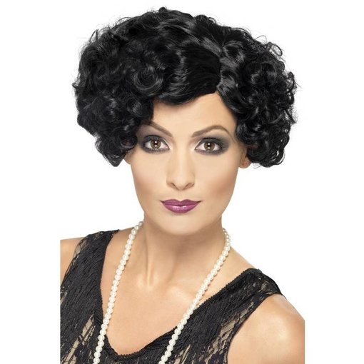 20's Charleston pruik zwart