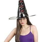 Heksen hoed met rode veter