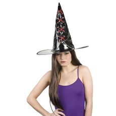 Heksen hoed met rode veter