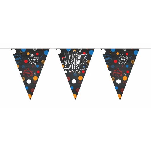 Vlaggenlijn Geslaagd Hoera