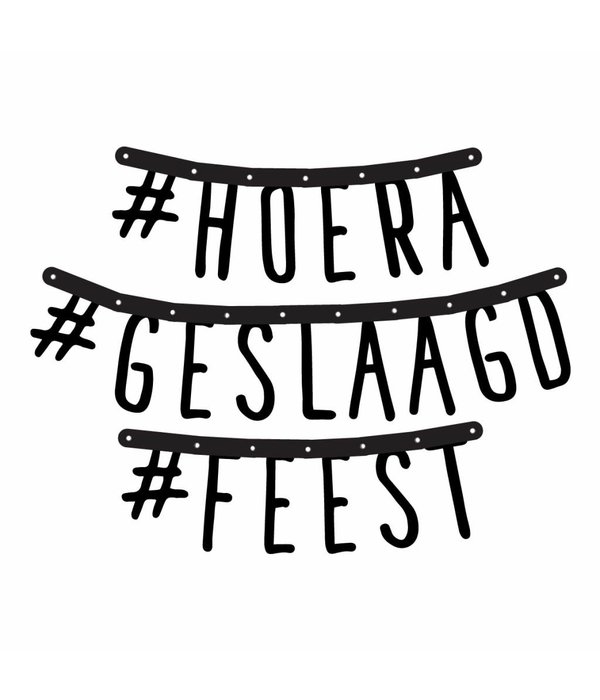 Letterslinger Hoera Geslaagd Feest