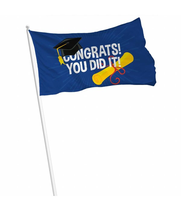 Vlag Congrats! You did it! 90x60cm