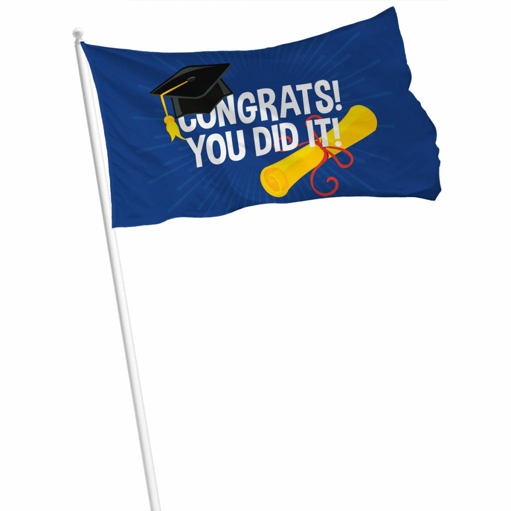 Vlag Congrats! You did it! 90x60cm