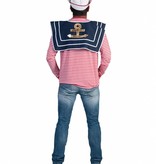 Matrozen kraag blauw/wit