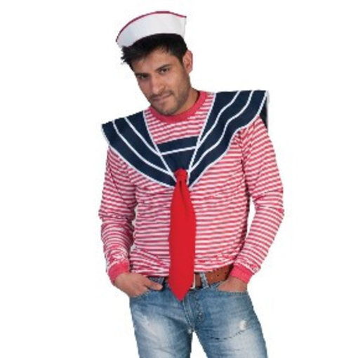 Matrozen kraag blauw/wit