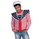 Matrozen kraag blauw/wit