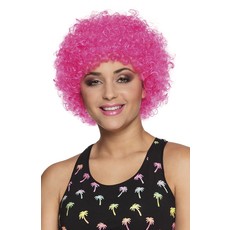 Pruik Pop knalroze eco