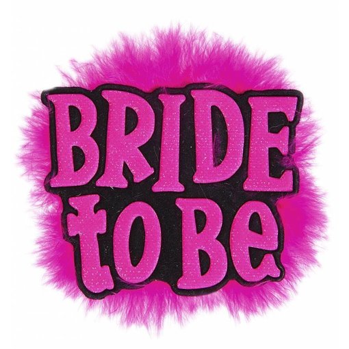 Broche zwart 'Bride to Be'