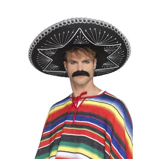 Mexicaanse sombrero zwart