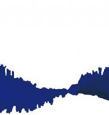 Blauwe Crepe Papier Slinger 6 meter