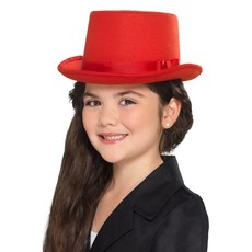 Hoge hoed kind rood