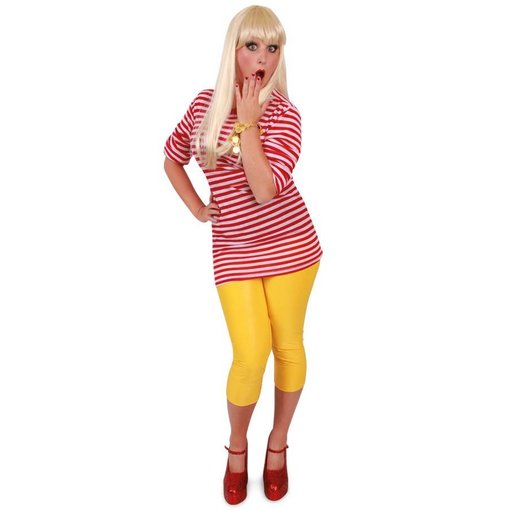 Dorus trui rood/wit lange mouw