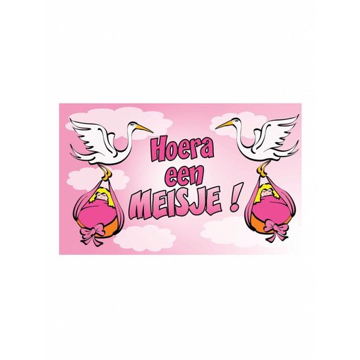 Geboortevlag Hoera een meisje