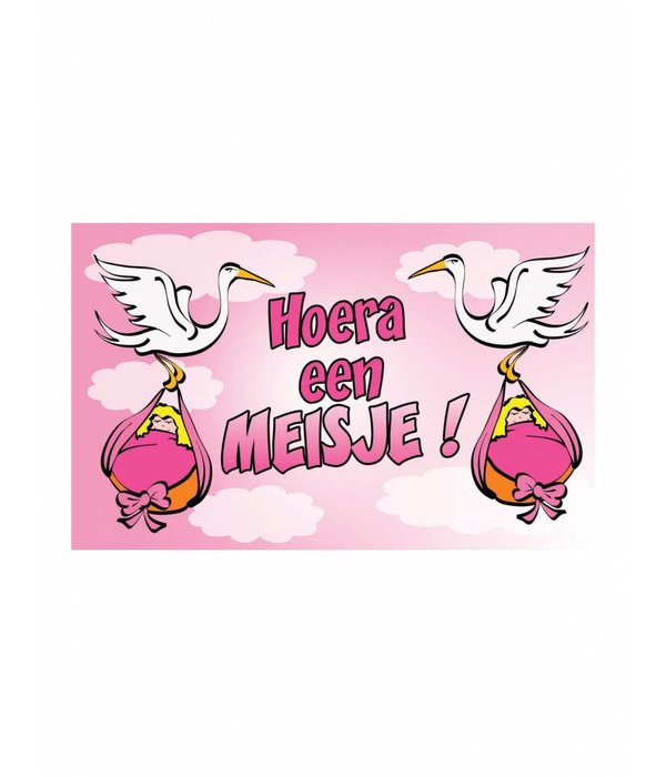 Geboortevlag Hoera een meisje